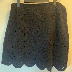 Abercrombie & Fitch Black Crochet Mini Skirt